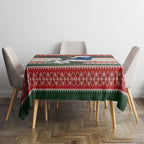 Aussie Fairy-wren Christmas Tablecloth Festive Knitted Pattern Inspired