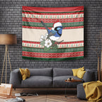 Aussie Fairy-wren Christmas Tapestry Festive Knitted Pattern Inspired