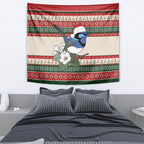 Aussie Fairy-wren Christmas Tapestry Festive Knitted Pattern Inspired