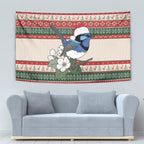 Aussie Fairy-wren Christmas Tapestry Festive Knitted Pattern Inspired