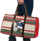 Aussie Fairy-wren Christmas Travel Bag Festive Knitted Pattern Inspired
