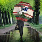 Aussie Fairy-wren Christmas Umbrella Festive Knitted Pattern Inspired