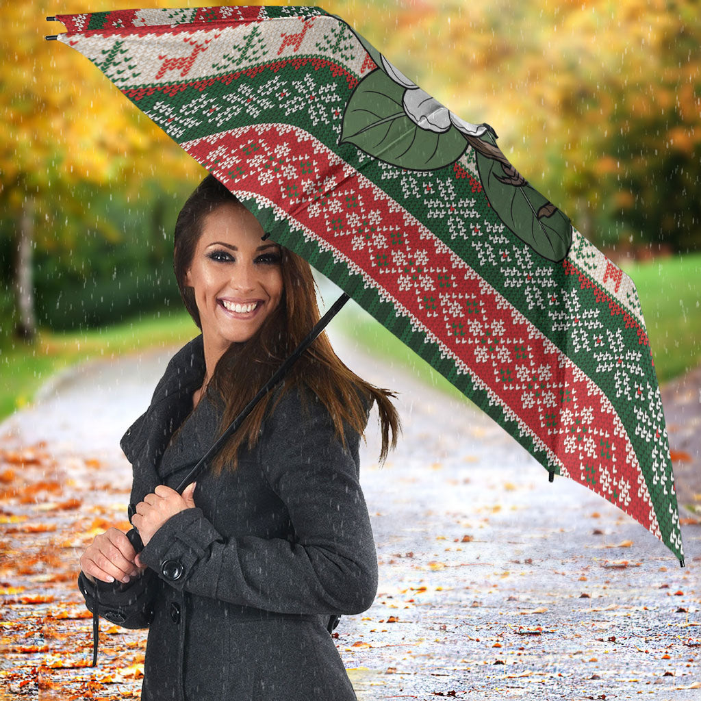 Aussie Fairy-wren Christmas Umbrella Festive Knitted Pattern Inspired