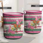 Aussie Galah Christmas Laundry Basket Festive Knitted Pattern Inspired