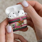 Aussie Galah Christmas AirPods Case Festive Knitted Pattern Inspired