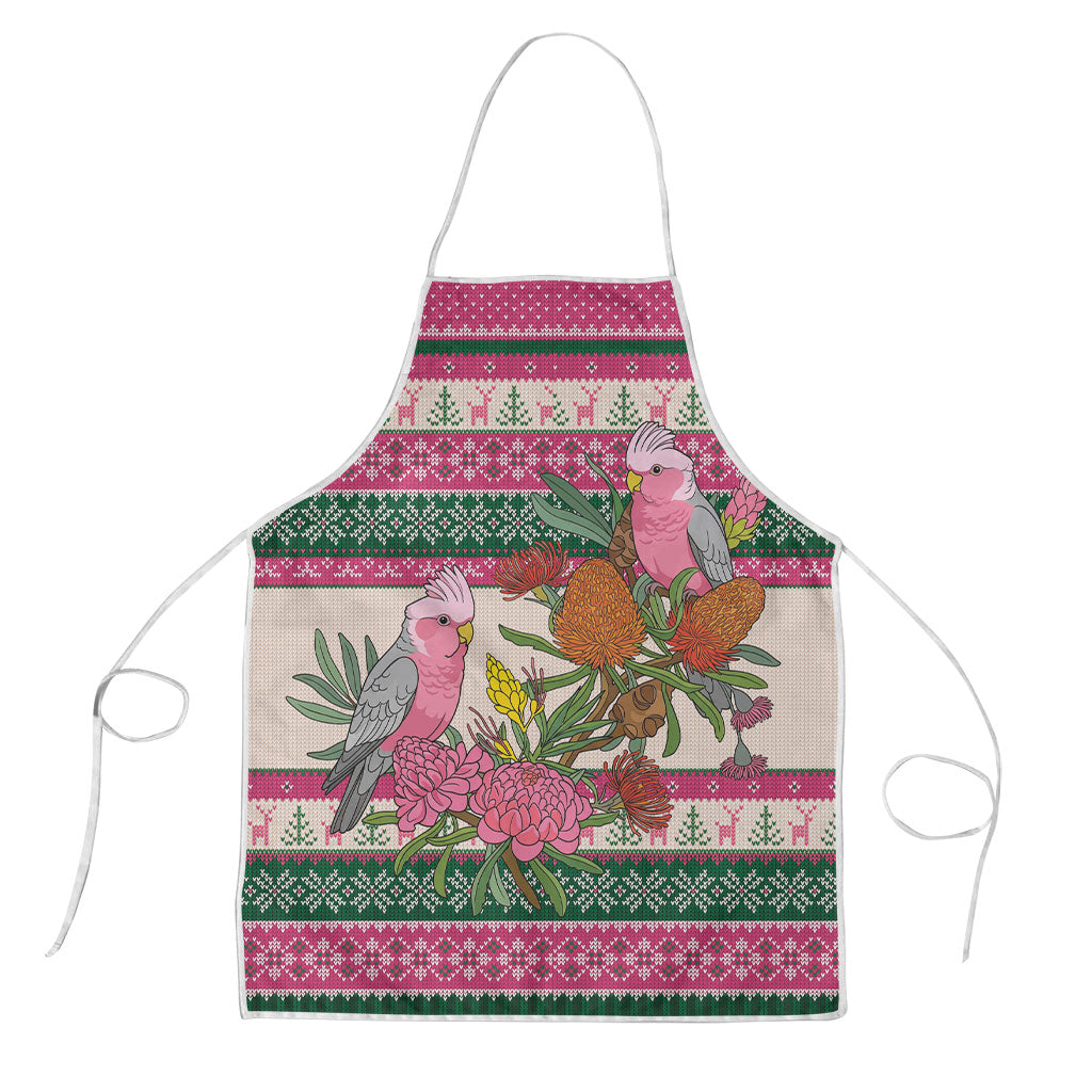 Aussie Galah Christmas Apron Festive Knitted Pattern Inspired