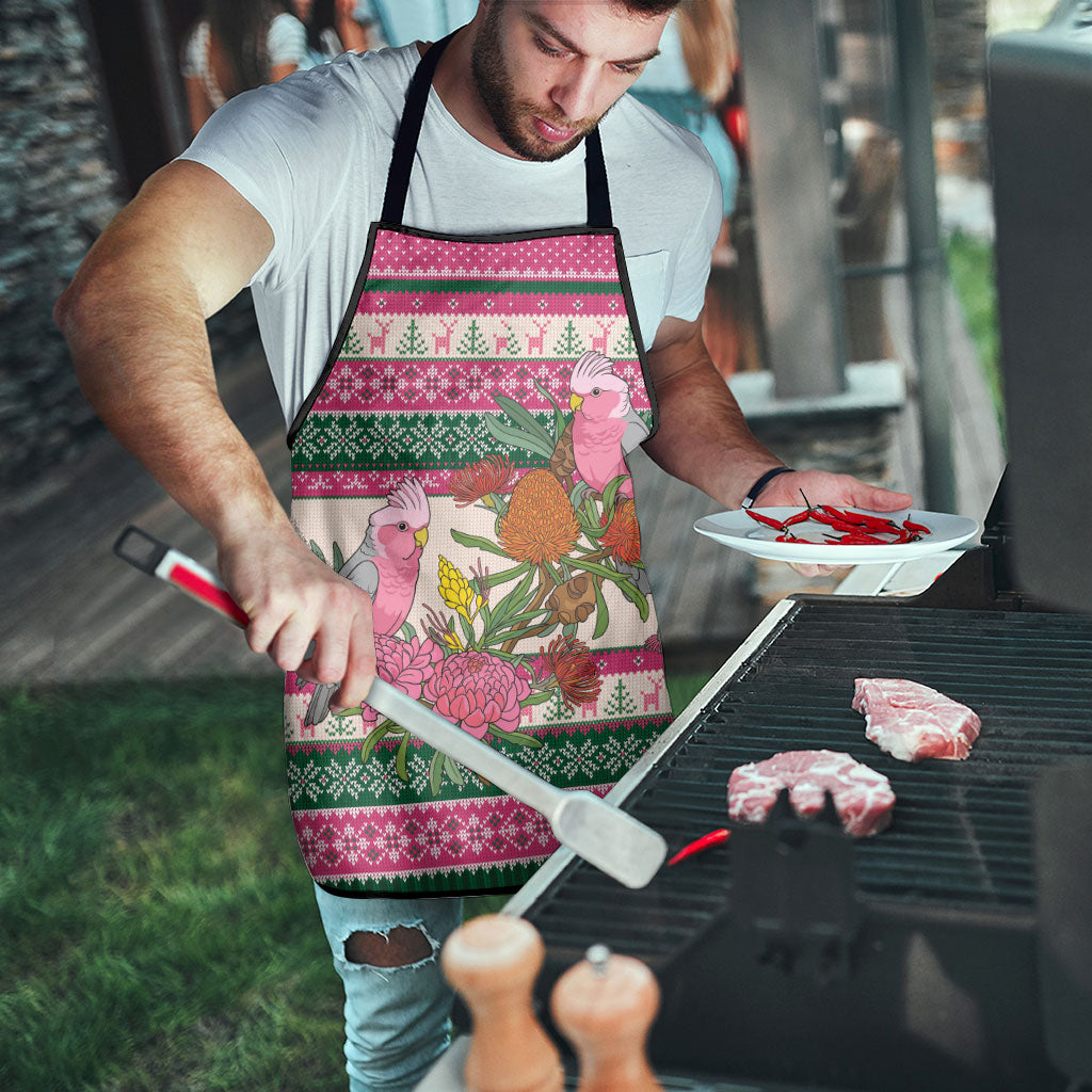 Aussie Galah Christmas Apron Festive Knitted Pattern Inspired