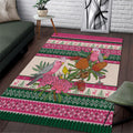 Aussie Galah Christmas Area Rug Festive Knitted Pattern Inspired