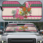 Aussie Galah Christmas Auto Sun Shade Festive Knitted Pattern Inspired