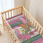 Aussie Galah Christmas Baby Bed Cover Festive Knitted Pattern Inspired