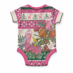 Aussie Galah Christmas Baby Onesie Festive Knitted Pattern Inspired