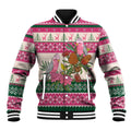 Aussie Galah Christmas Baseball Jacket Festive Knitted Pattern Inspired