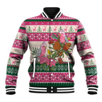Aussie Galah Christmas Baseball Jacket Festive Knitted Pattern Inspired