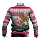 Aussie Galah Christmas Baseball Jacket Festive Knitted Pattern Inspired