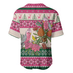 Aussie Galah Christmas Baseball Jersey Festive Knitted Pattern Inspired