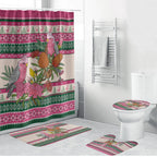 Aussie Galah Christmas Bathroom Set Festive Knitted Pattern Inspired