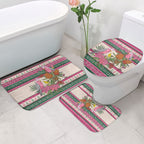 Aussie Galah Christmas Bathroom Set Festive Knitted Pattern Inspired
