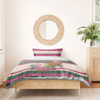 Aussie Galah Christmas Bedding Set Festive Knitted Pattern Inspired