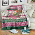 Aussie Galah Christmas Blanket Festive Knitted Pattern Inspired