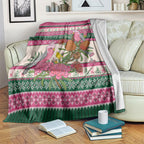Aussie Galah Christmas Blanket Festive Knitted Pattern Inspired