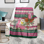 Aussie Galah Christmas Blanket Festive Knitted Pattern Inspired