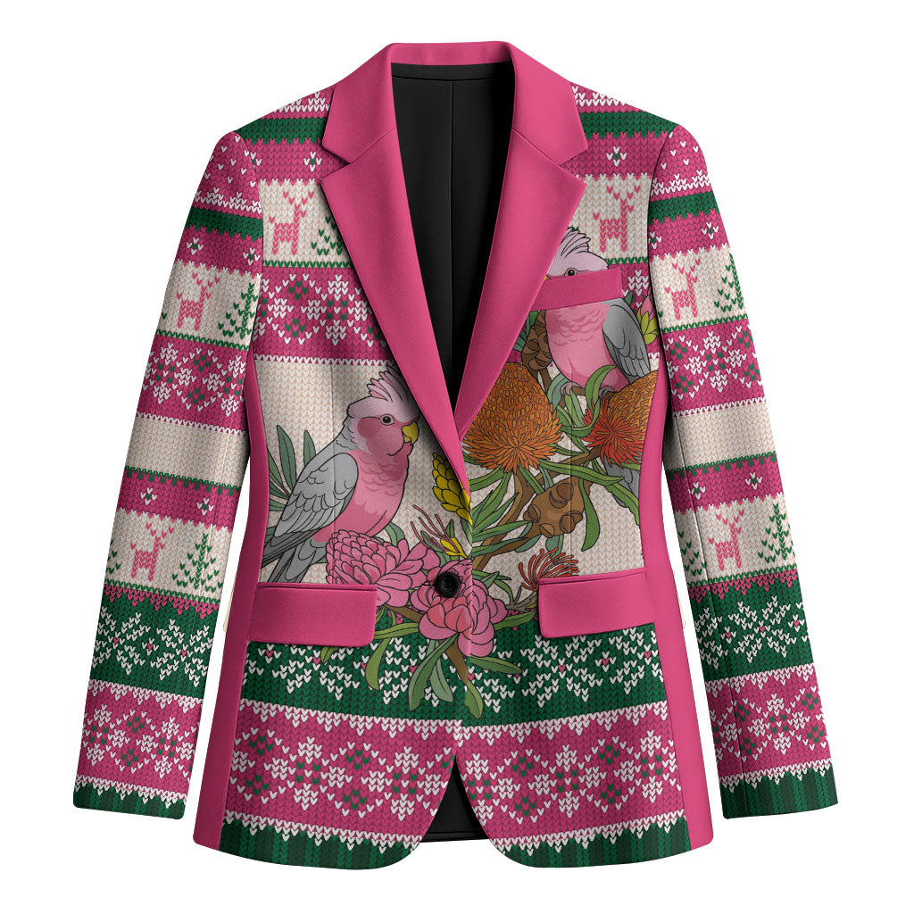 Aussie Galah Christmas Blazer Festive Knitted Pattern Inspired
