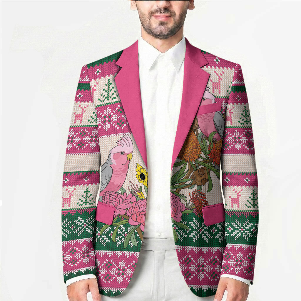 Aussie Galah Christmas Blazer Festive Knitted Pattern Inspired