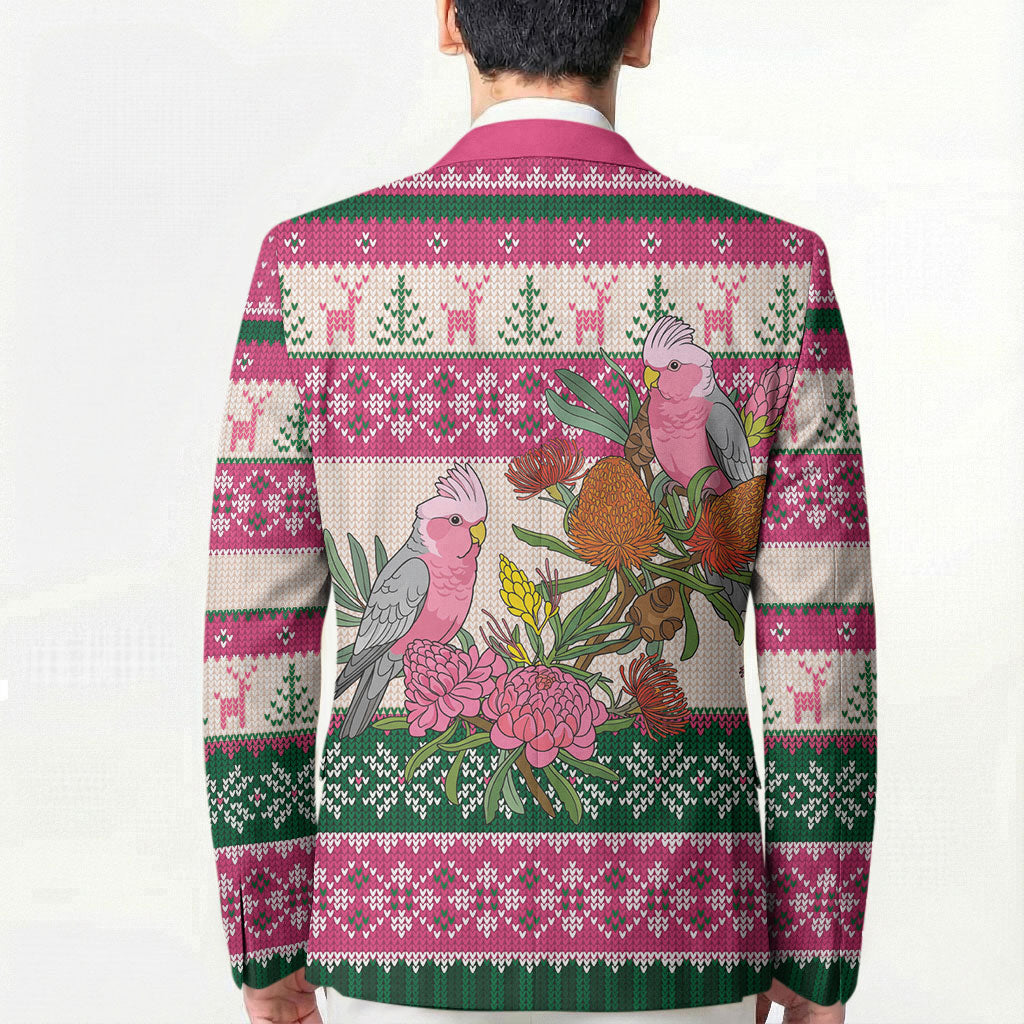 Aussie Galah Christmas Blazer Festive Knitted Pattern Inspired
