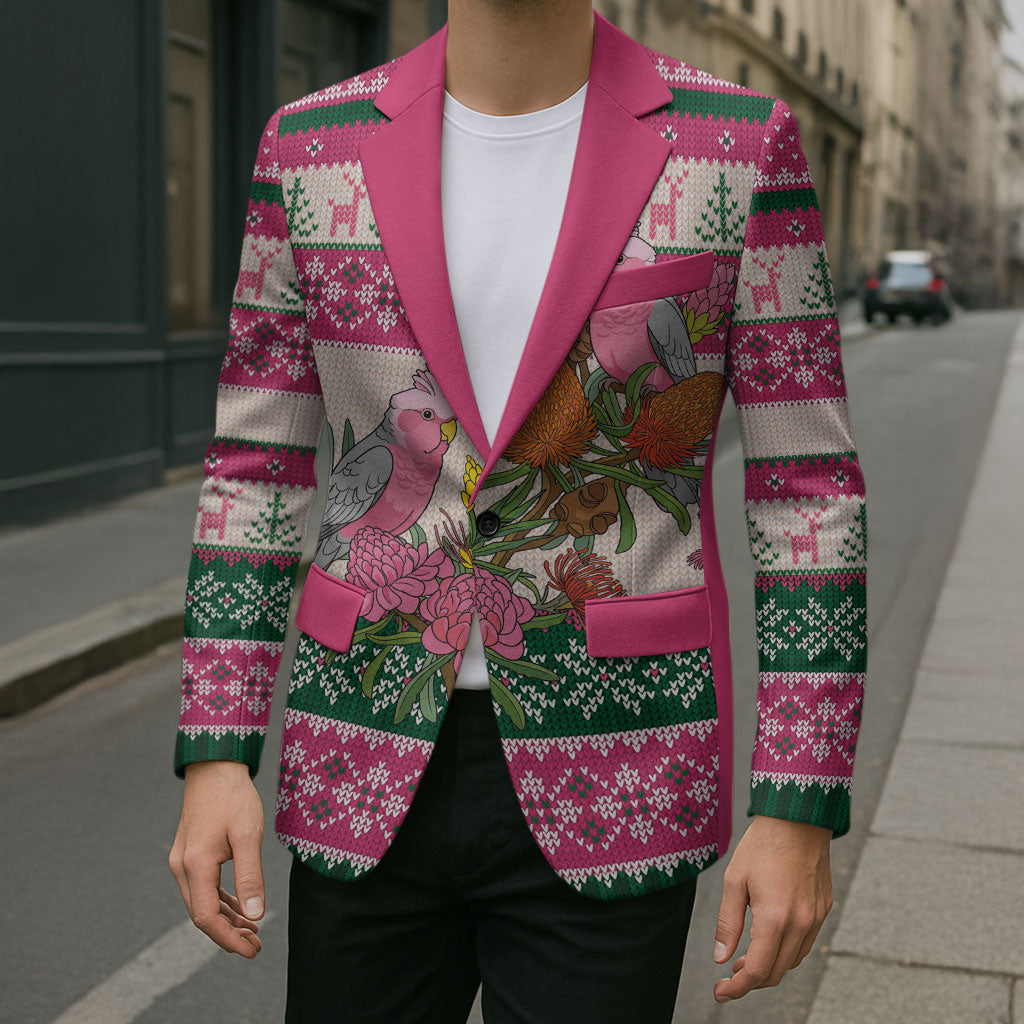 Aussie Galah Christmas Blazer Festive Knitted Pattern Inspired