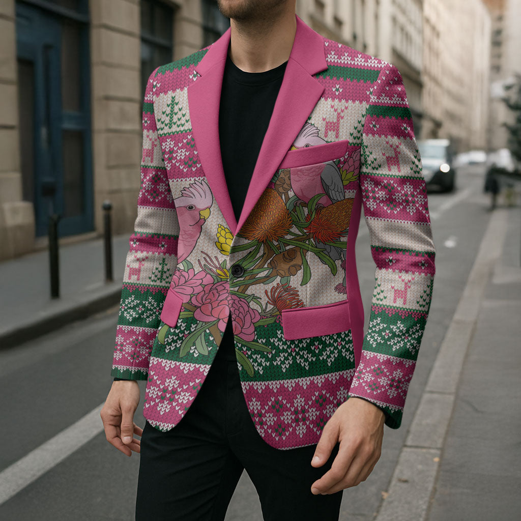 Aussie Galah Christmas Blazer Festive Knitted Pattern Inspired