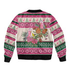Aussie Galah Christmas Bomber Jacket Festive Knitted Pattern Inspired