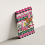 Aussie Galah Christmas Canvas Wall Art Festive Knitted Pattern Inspired