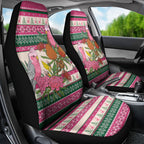 Aussie Galah Christmas Car Seat Cover Festive Knitted Pattern Inspired