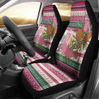 Aussie Galah Christmas Car Seat Cover Festive Knitted Pattern Inspired
