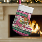 Aussie Galah Christmas Stocking Festive Knitted Pattern Inspired