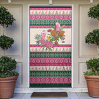 Aussie Galah Christmas Door Cover Festive Knitted Pattern Inspired
