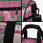 Aussie Galah Christmas Duffle Bag Festive Knitted Pattern Inspired
