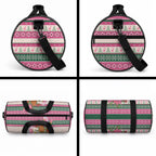 Aussie Galah Christmas Duffle Bag Festive Knitted Pattern Inspired