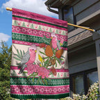 Aussie Galah Christmas Garden Flag Festive Knitted Pattern Inspired