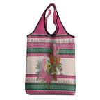 Aussie Galah Christmas Grocery Bag Festive Knitted Pattern Inspired