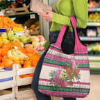 Aussie Galah Christmas Grocery Bag Festive Knitted Pattern Inspired