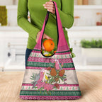 Aussie Galah Christmas Grocery Bag Festive Knitted Pattern Inspired