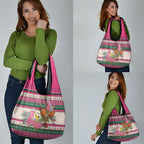 Aussie Galah Christmas Grocery Bag Festive Knitted Pattern Inspired