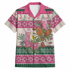 Aussie Galah Christmas Hawaiian Shirt Festive Knitted Pattern Inspired