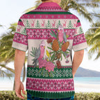 Aussie Galah Christmas Hawaiian Shirt Festive Knitted Pattern Inspired