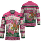 Aussie Galah Christmas Hockey Jersey Festive Knitted Pattern Inspired
