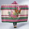 Aussie Galah Christmas Hooded Blanket Festive Knitted Pattern Inspired