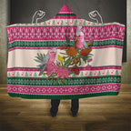 Aussie Galah Christmas Hooded Blanket Festive Knitted Pattern Inspired