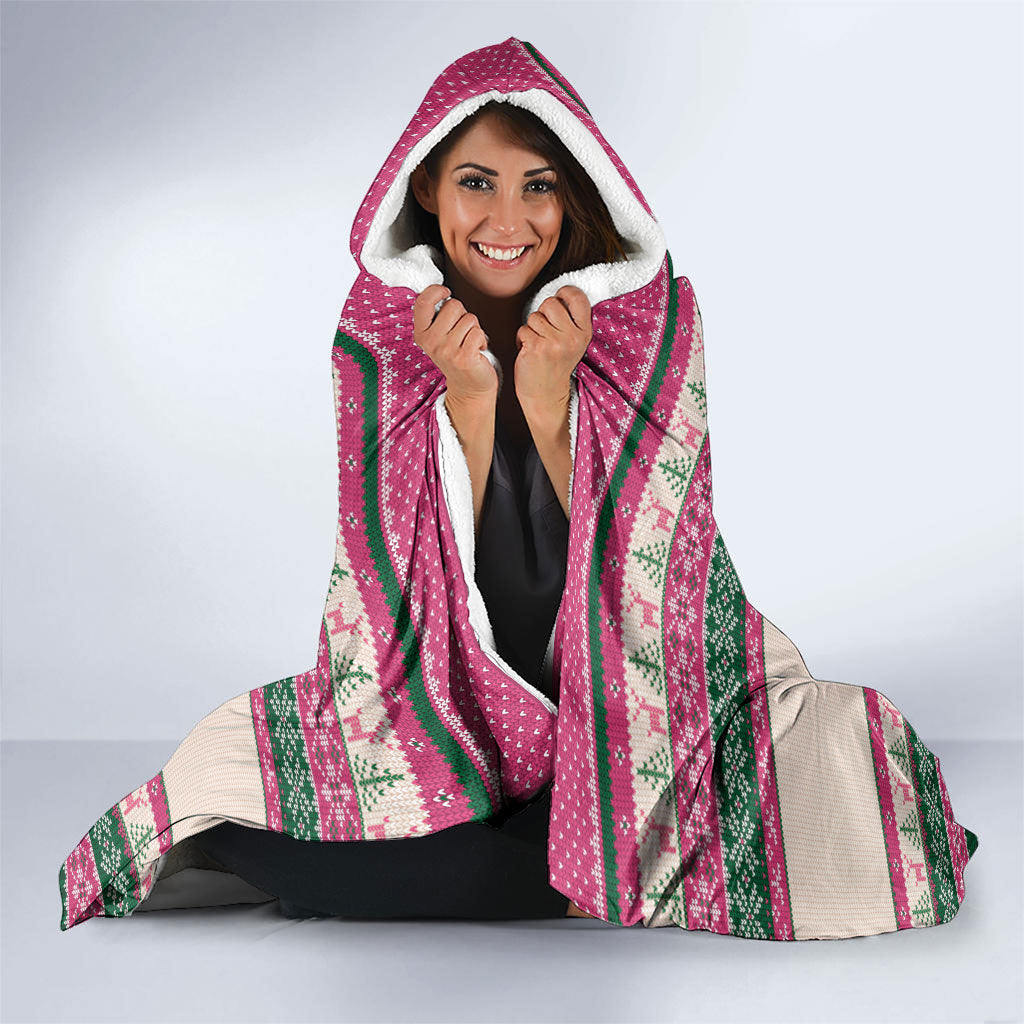 Aussie Galah Christmas Hooded Blanket Festive Knitted Pattern Inspired