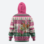 Aussie Galah Christmas Hoodie Festive Knitted Pattern Inspired